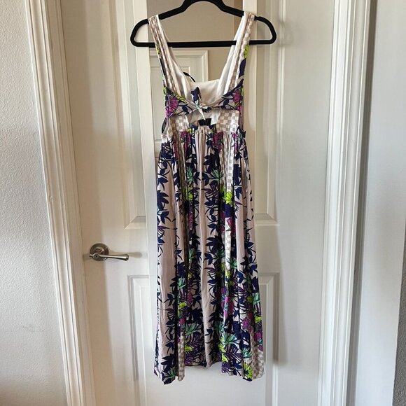 251 Mara Hoffman Cut-Out Floral Maxi Dress Size Small Color Purple - Picture 5 of 5